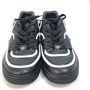 Amazon | [CHANEL] (シャネル) G35063 ロゴ バイカラー 紐 靴